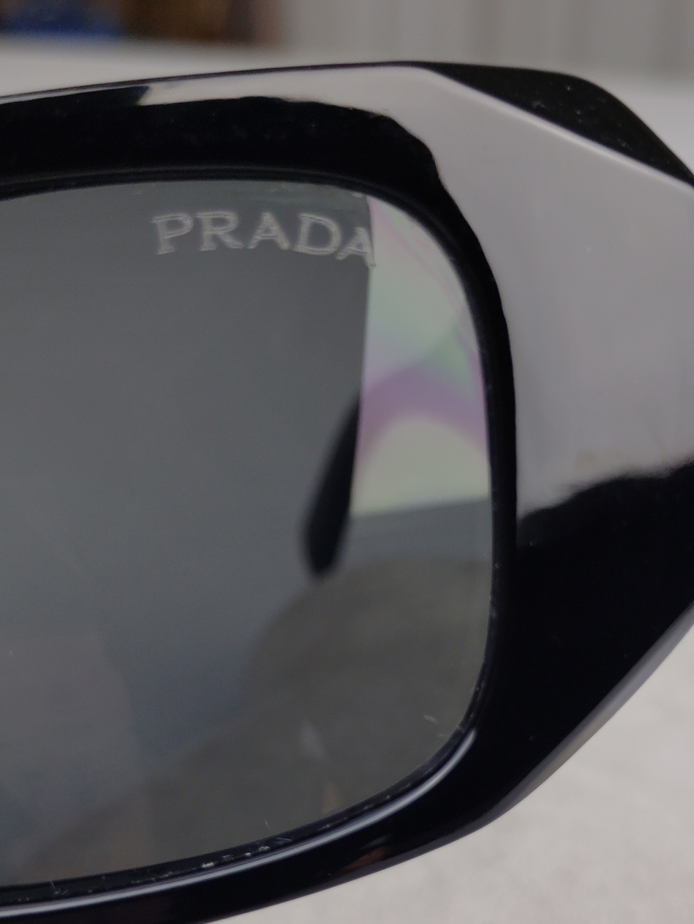 Prada Black Rectangular Women’s Sunglasses - Classic UV Protection - Picture 11 of 15